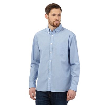 Maine New England Pale Blue Simple Stripe long sleeve shirt